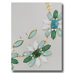 Leska Opal Faceted Bauble Flora Necklace